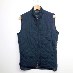 J Crew black quilted zip front vest